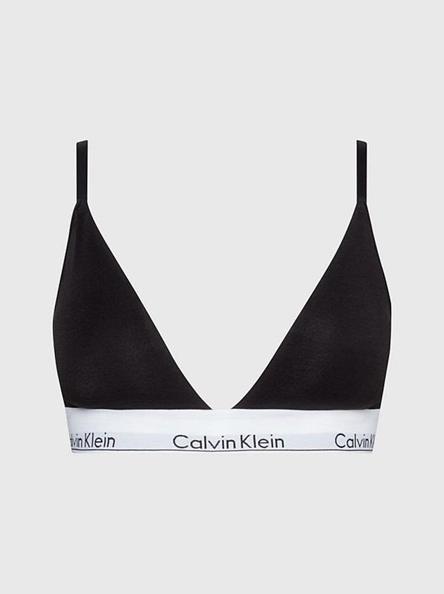 Calvin Klein USA Triangle - Modern Cotton Womens Bra Black 4857623-TM